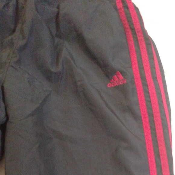 Adidas Track Pants Dark Grey/Hot Pink Women's Sz M - Picture 2 of 6